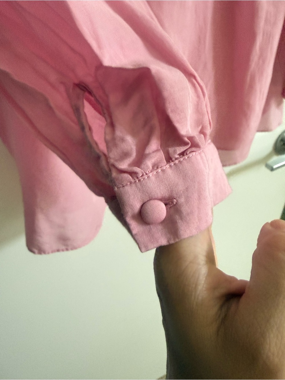 REISS Ashlyn Silk Cotton Blouse Spring Pink US10/Medium - Picture 3 of 8